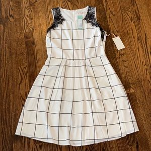 41 Hawthorn Alyssa Dress Black White Lace Medium